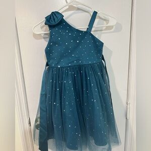 star print blue girls dress